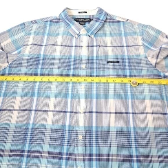 U.S Polo Assn. Men's Baby Blue & White Button Down Collard Shirt Size XL - Picture 5 of 11